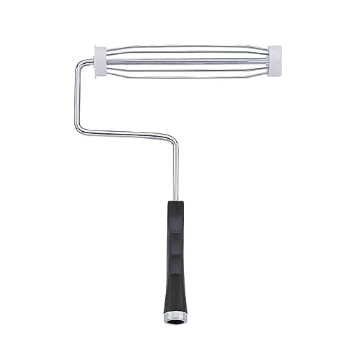 Edward Tools 9-inch Roller Frame - Use with Standard 9-in Roller Covers - 5-Wire Roller Cage for Secure Grip - Threaded End Works w/Standard Extension Poles - Ergonomic Handle for Comfort and Control