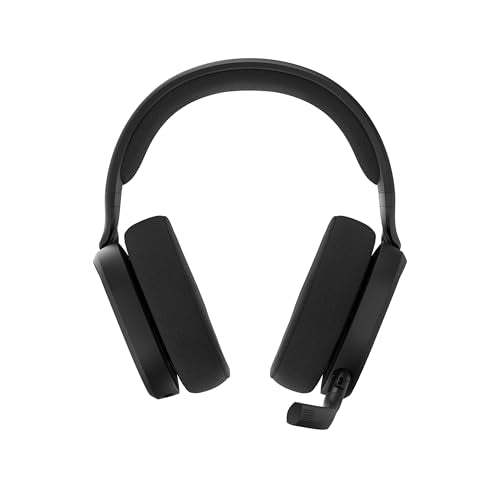 Fractal Design Scape Dark - Wireless PC Gaming Headset - Detachable Flip-to-Mute Microphone with Noise Cancellation - Battery Life Up to 40 Hours - Configurable Ambient Lighting - Black
