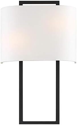 Crystorama Fremont 2 Light Black Forged Sconce