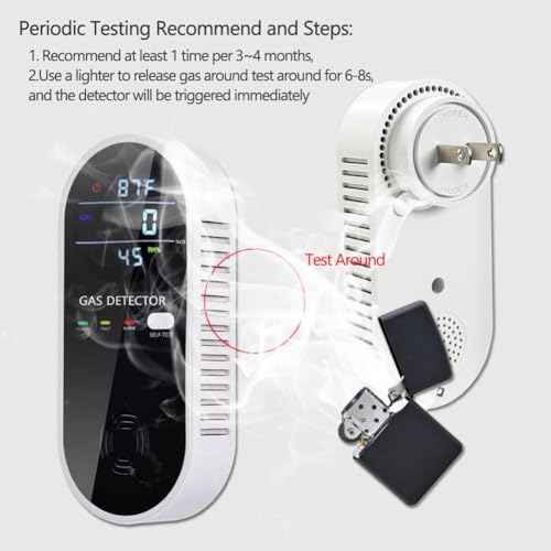 Natural Gas Detector, 3 in 1 Plug-in Propane Gas Detector(Gas, Temperature and Humidity Display), Combustible Gas Detector for Home & RV Gas Leak Detector for LNG, LPG, Methane
