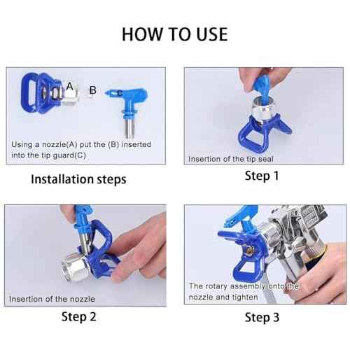 515 Spray Tips for Airless Sprayer, Reversible Paint Spray Guns Nozzles Set