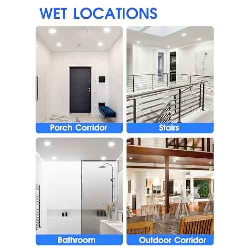 6 Pack 6 Inch LED Disk Light, Dimmable Flush Mount Ceiling Lights, Daylight 5000K, 15W 1100LM, CRI 90+, Low Profile Surface Mount Ceiling Disc Light, Wet Rated, Installs into Junction Box, ETL & FCC