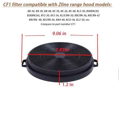 4 Pack CF1 Range Hood Carbon Filters Compatible for Zline KB-36 KB-30 KE-30 IE77 Models-Also Fits Other ZlineModels,Excludes 587 597 9597,See Description