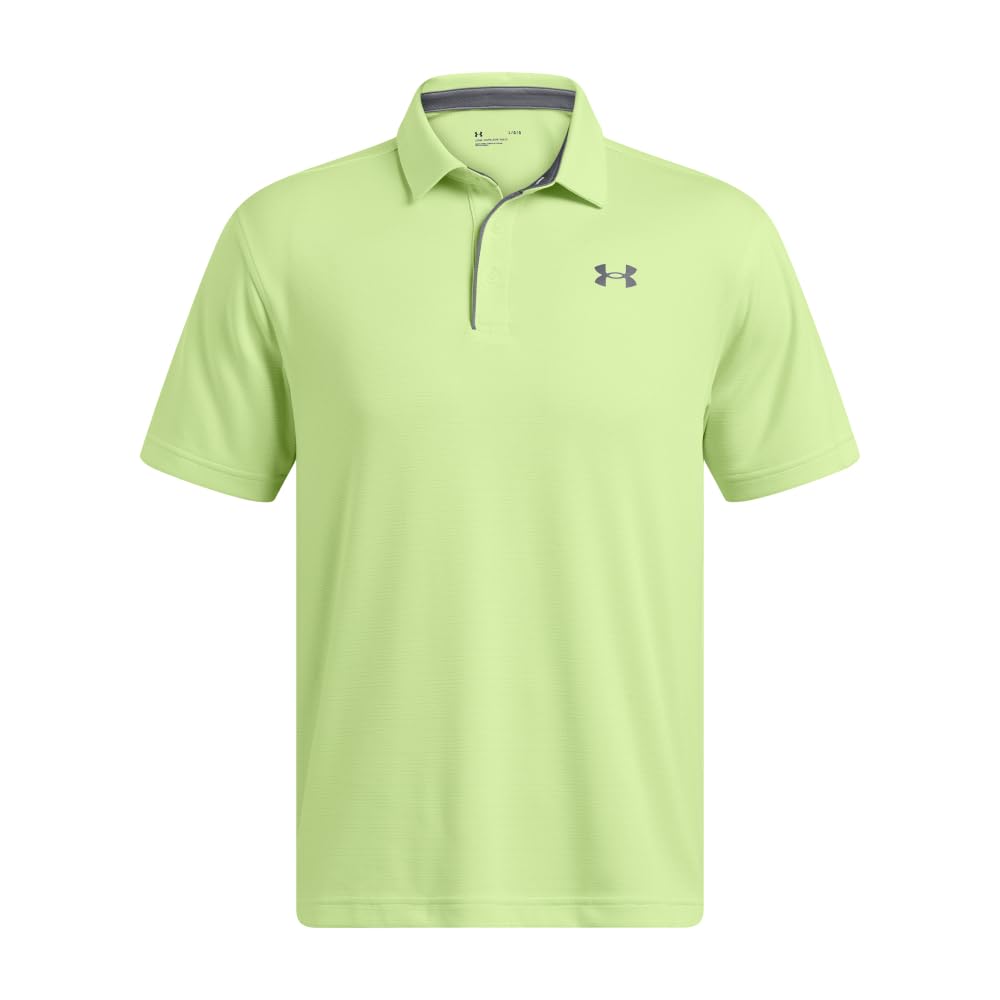 Under Armour Men's Tech Golf Polo, (304) Morph Green / / Pitch Gray, 3X-Large