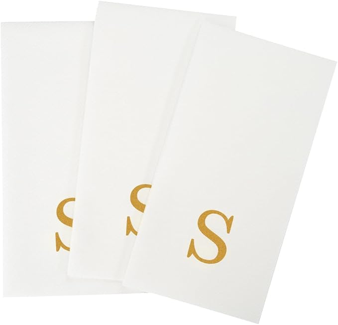 Luxenap 15.8 X 7.9 Inch Linen-Feel Guest Towels, 2000 Lettered Hand Towels