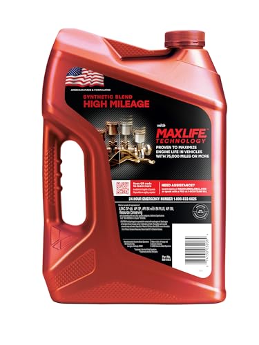 Valvoline High Mileage with MaxLife Technology SAE 5W-20 Synthetic Blend Motor Oil 5 QT