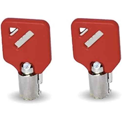 Compatible With Husky Milwaukee & Steel Glide R12 Tool Box Tool Chest Replacement lock keys, 2 (R12) Key, Compatible With Husky Milwaukee & Steel Glide Toolboxes Red (R12)