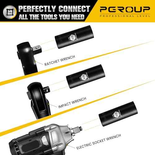 3/8¡± Drive Deep Impact Socket, SAE(15/16 Inch socket), 6-Point, Cr-V Steel With Black Manganese Phosphate Coating