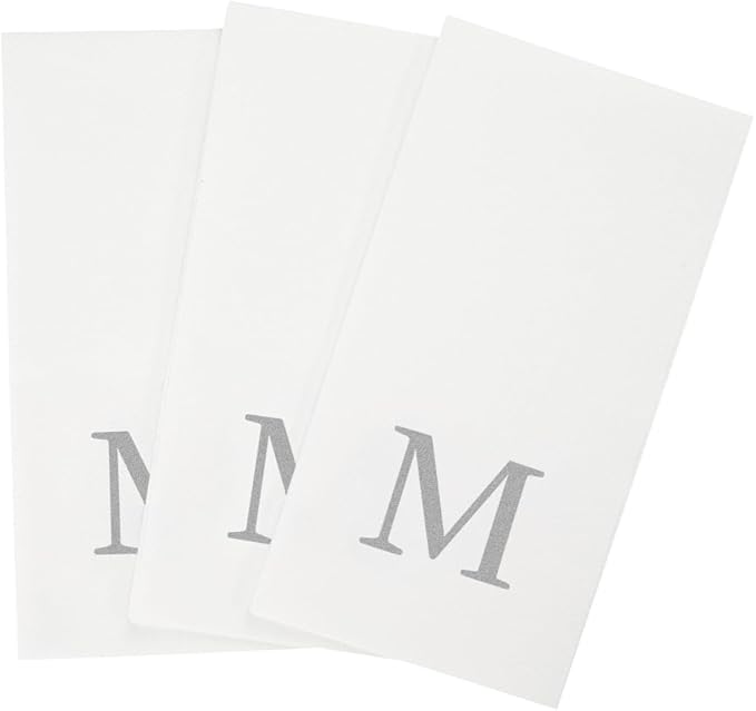 Luxenap 15.8 X 7.9 Inch Linen-Feel Guest Towels, 50 Lettered Hand Towels