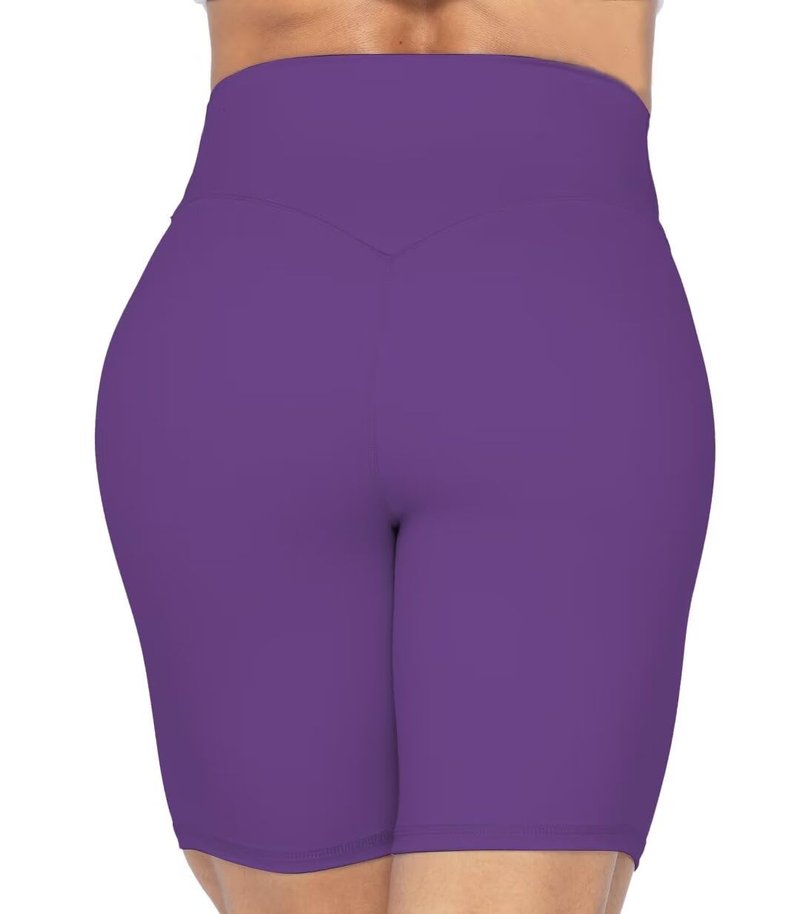 Sunzel No Front Seam High Waist Biker Shorts for Women, Squat Proof Yoga Workout Gym Bike Shorts 8" Inseam Petunia X-Large