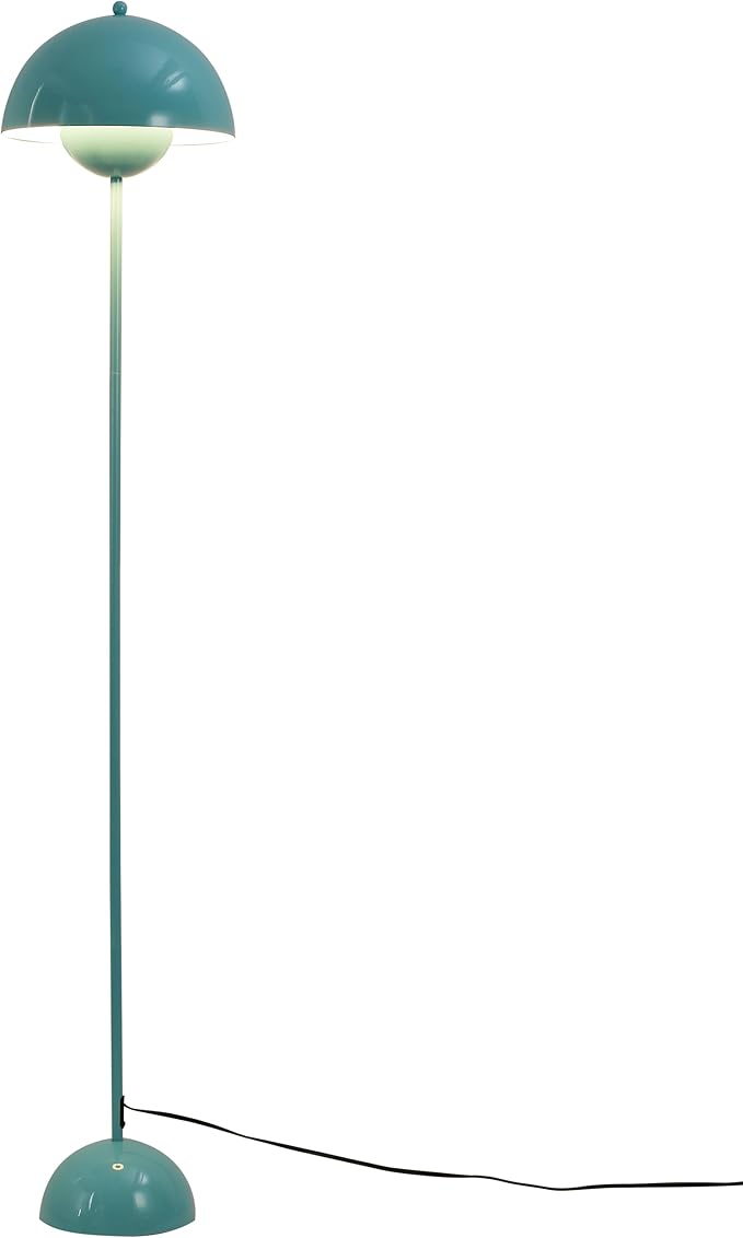 Modern Flowerpot Floor Lamp for Living Room, Industrial Tall Standing Lamp for Bedroom, Metal Shade Reflecting Light Reading Floor Lamp for Bedroom, Nursery Room, Corner(Light Blue)