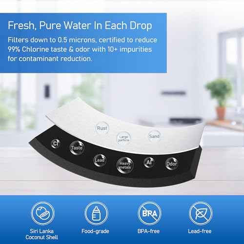 FPPWFU01 PurePour PWF-1 Water Filter Replacement, Compatible with Frigidaire FPPWFU01 PurePour PWF-1, Frigidaire FPRU19F8WF, PRFC2383AF, PRFG2383AF, PRFS2883AF, PRSC2222AF, 4 Pack