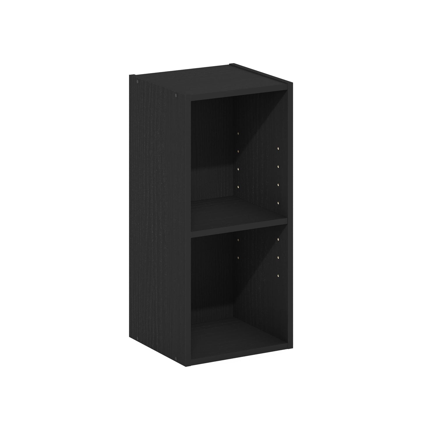 Furinno Fulda Book Shelf, 2-Tier Narrow Bookshelf, Bookcase with 10-in Width Storage Shelf, 9.3 x 9.8 x 21.2, for Living Room, Bedroom, Home Office, Darkwood