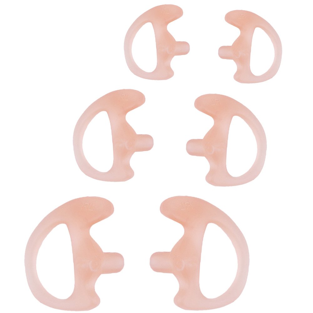 Replacement Earmold Earbud Earplug for M0torola Kenwood Two-Way Radio Air Acoustic Coil Tube Audio Kits (Pink, Medium)