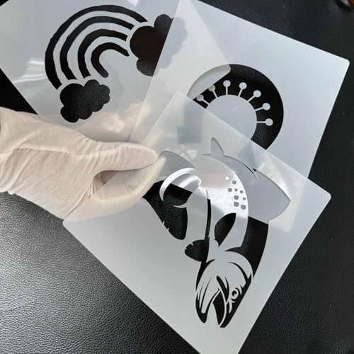 MAGJUCHE Nativity Manger Stencil 6 Inches, Reusable Christmas Stencil for Painting DIY Crafts Decor