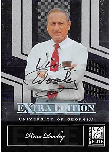Autograph Warehouse 344484 Vince Dooley Signed Football Card - Georgia Bulldogs National Champion Coach 2007 Donruss Elite No. 76