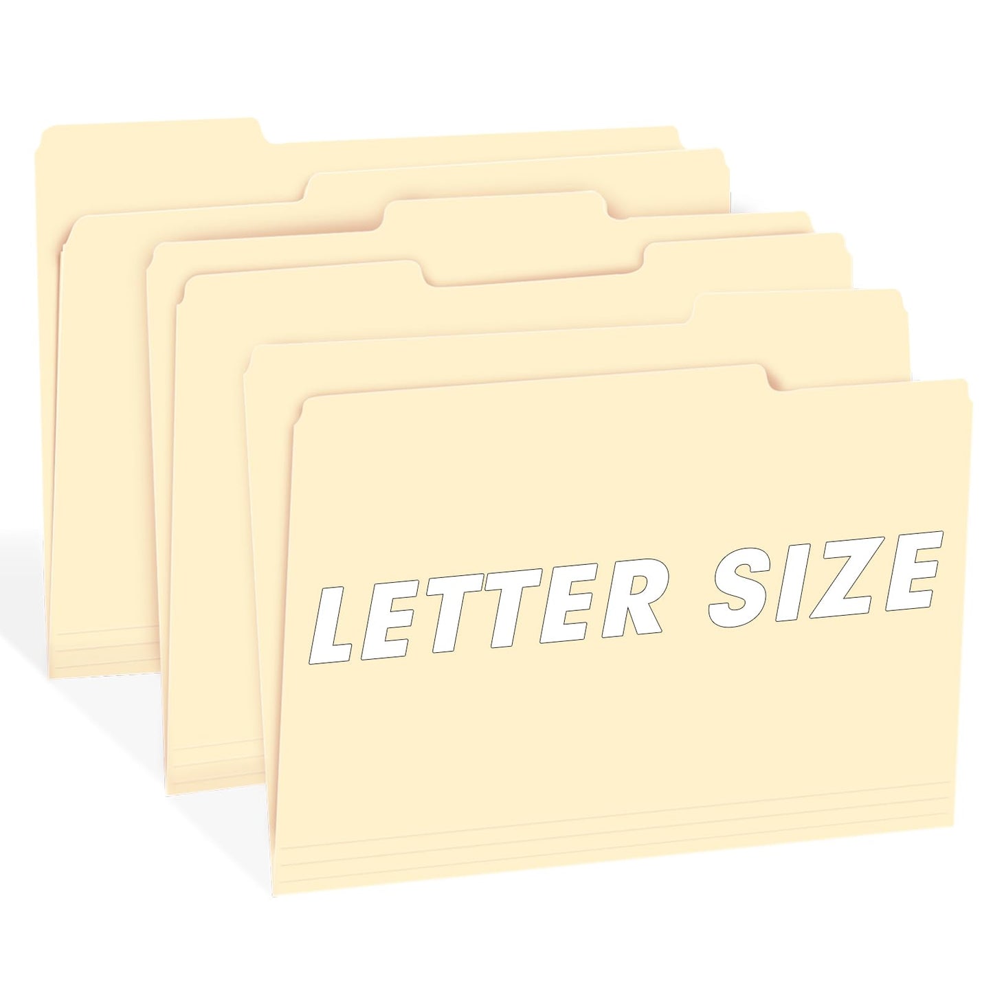 File Folder, RAZCC 100 Pack 1/3 Cut Tab File Folders Letter Size, Manila Folders, Folders with Tab, Great for Organizing and Easy File Storage