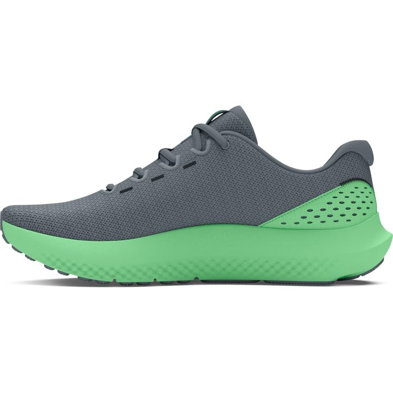 Under Armour Men's Charged Surge 4, (103) Gravel/Matrix Green/Vapor Green, 12, US