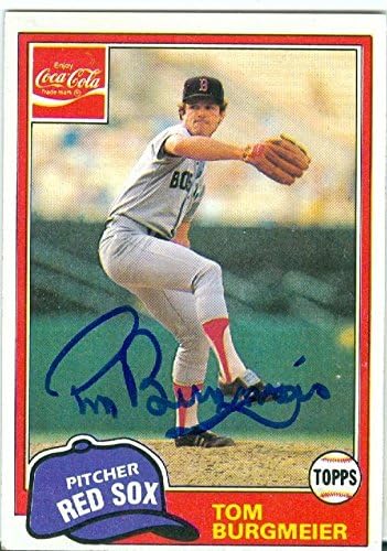 Sports Memorabilia Autograph Warehouse 245882 Tom Burgmeier Autographed Baseball Card - Boston Red Sox 1981 Topps - No. 1 Coca Cola