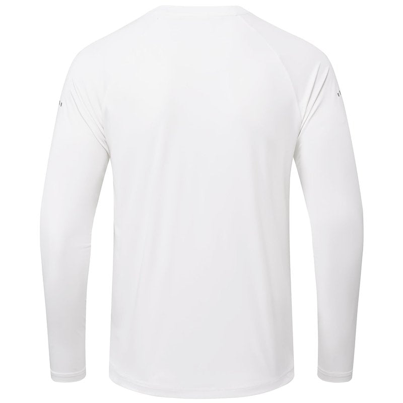 Men's Long Sleeve Rash Guard Swim Shirts UPF 50+ Sun Protection Dry Fit T-Shirt Athletic Tops for Running Hiking Fishing White XL