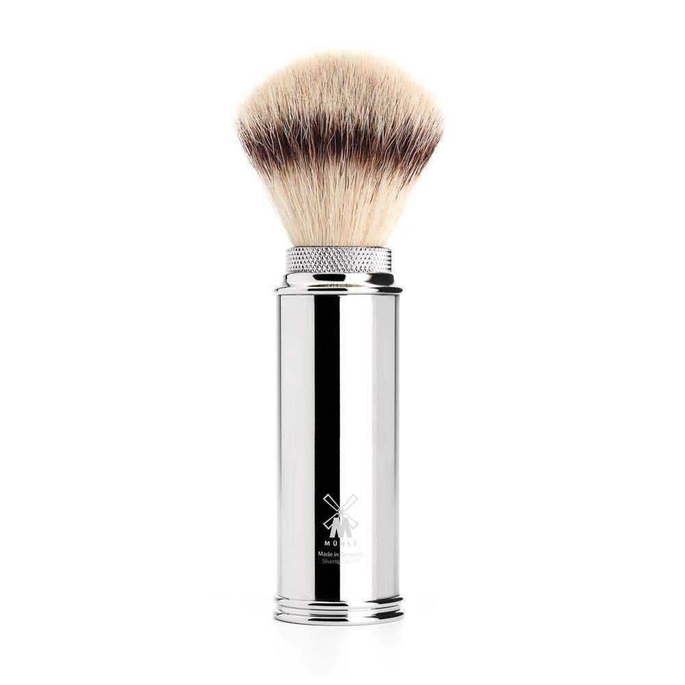 MÜHLE Travel Florentine Leather Silvertip Fibre 5-Blade Razor Luxury Shaving Kit