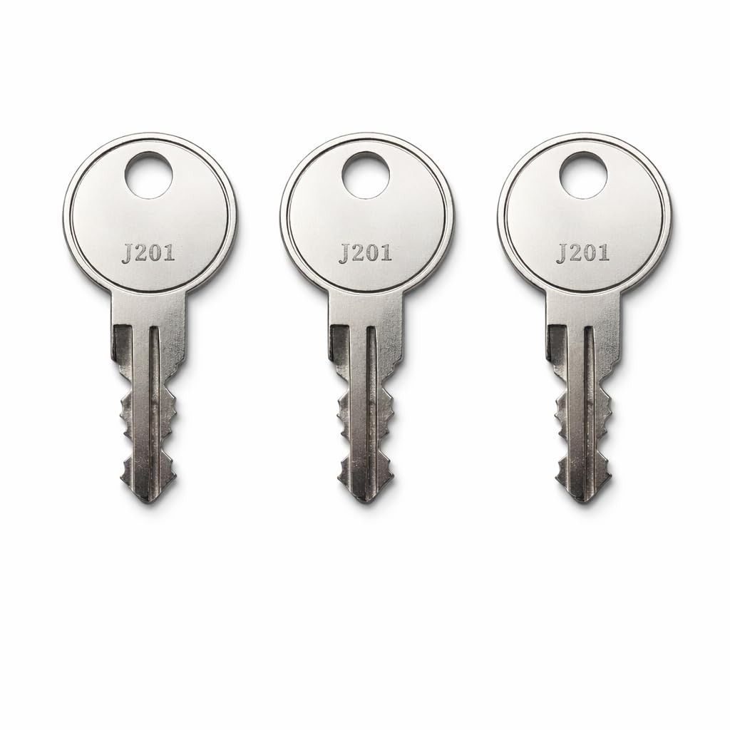3-Pack J279 Replacement Toolbox Keys for Better Built, Bauer, Jobco, Eberhard, ProTech, Pop N Lock, LeatherLyke, SnugTop – Pre Cut to Key Codes J201-J300