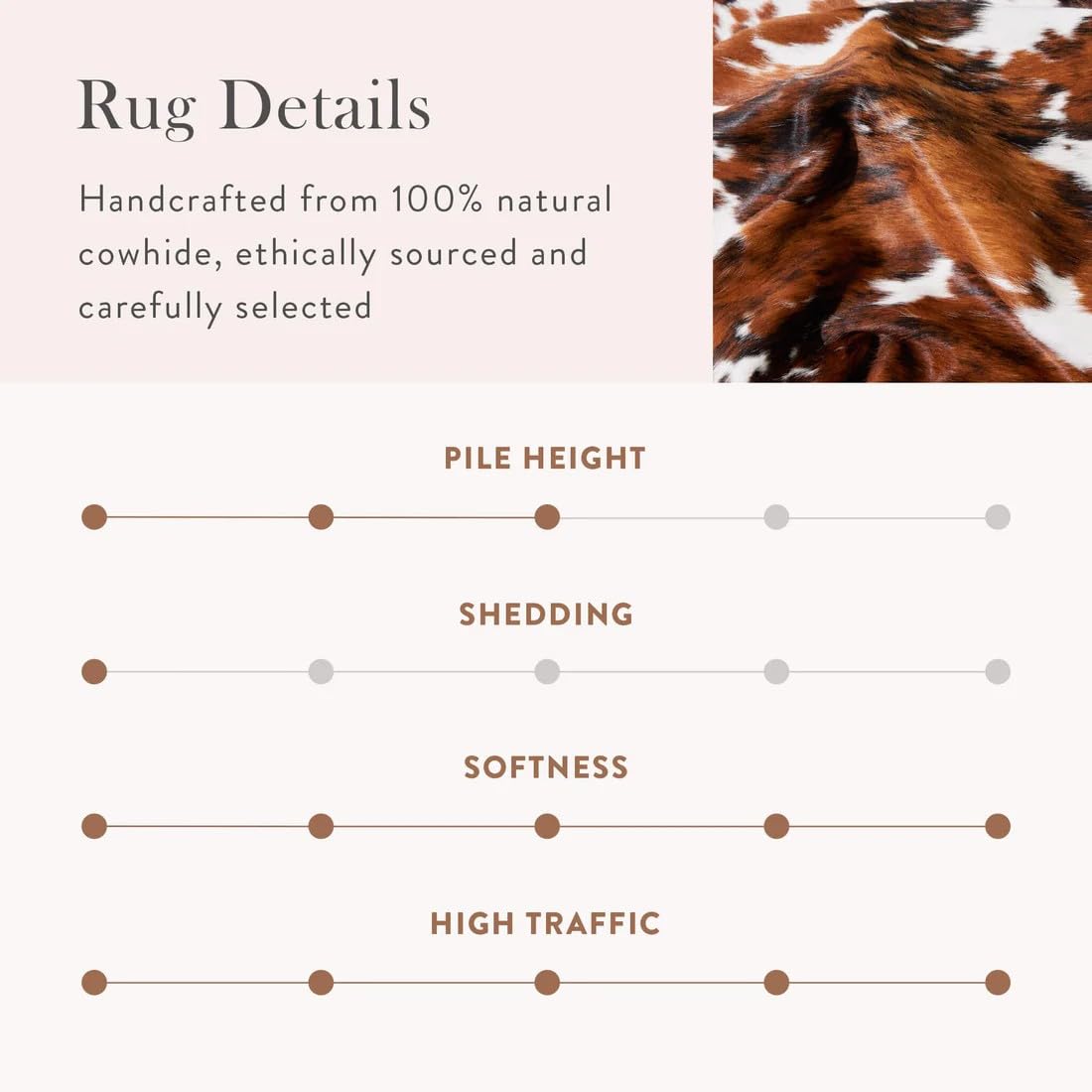 Ecowhides 100% Genuine Brazilian Cowhide Rug - Tricolor White - Luxury Cowskin Cow Hide Leather Area Rug Home Decor (X-Large) 7 x 6 ft