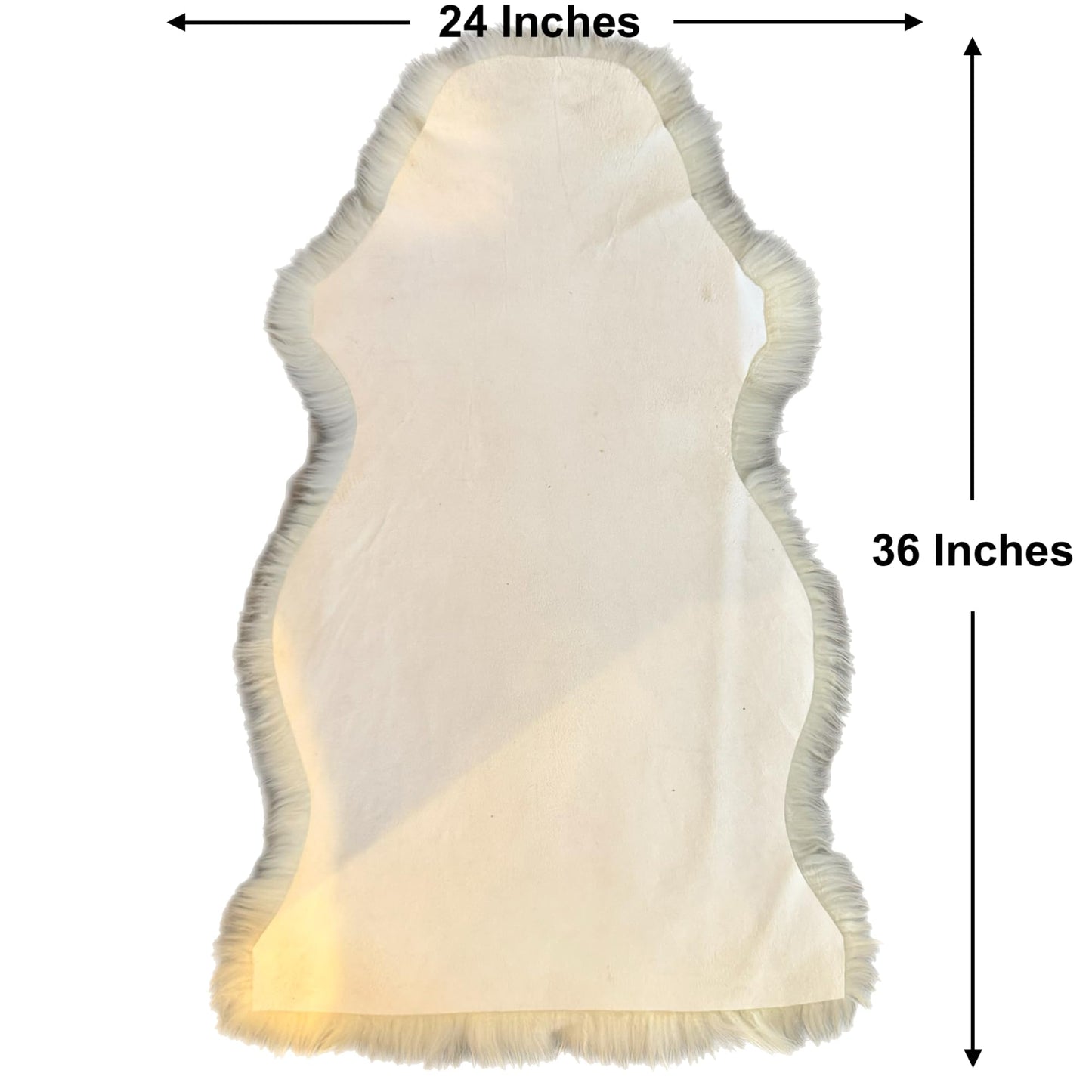 Tru Lamb Sheepskin Area Rug Real Sheepskin Wool Area Rug for Linving Room, Bedroom, Rugs, Sofas and Decor. 2 x 3 ft Sheepskin Rug (Natural White, 2 x 3 ft Sheepskin)