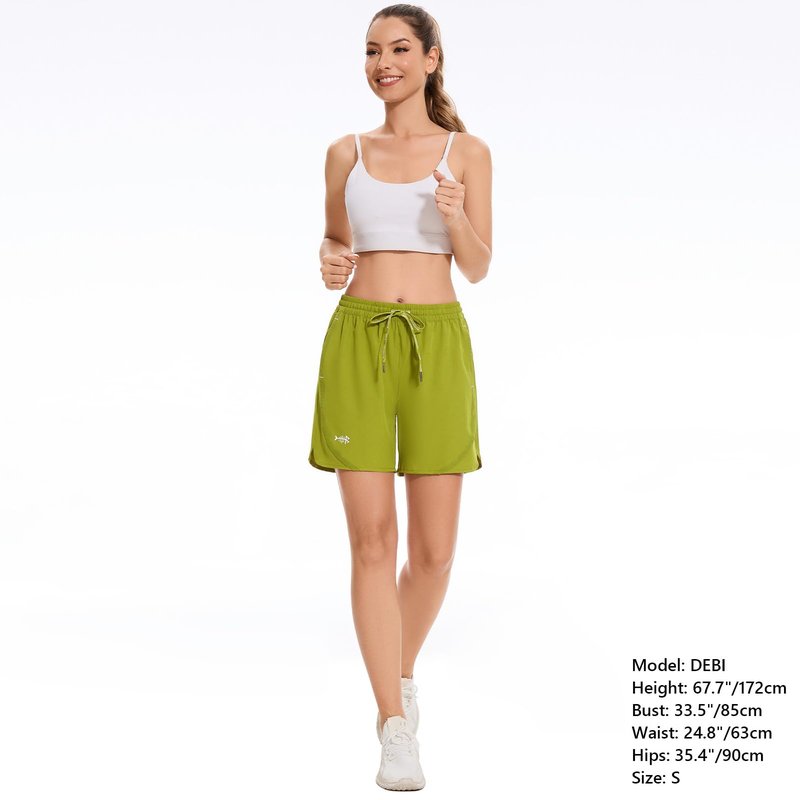 BASSDASH Women’s 5” Fishing Shorts UPF 50+ Water Resistant Quick Dry Athletic Hiking Shorts with Pockets FP05W
