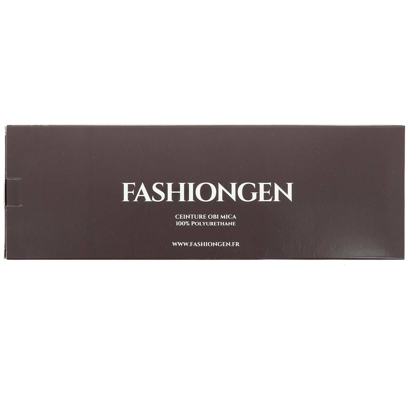 FASHIONGEN Obi Belt for Women β Wide Waist Belt in Faux Leather, MICA - Black, Large/X-large