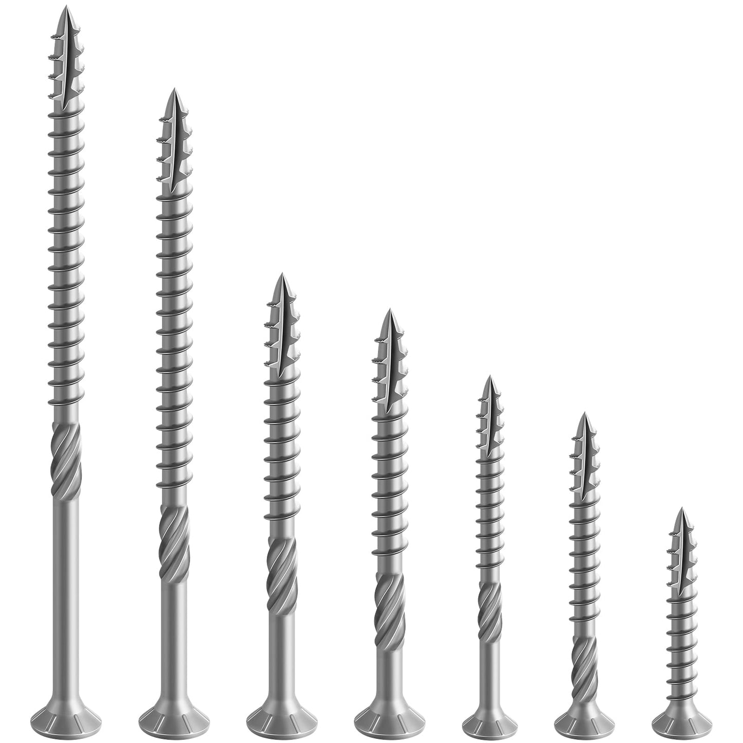 Wensilon #10 * 3-1/2" 304 Stainless Steel Deck Screws, (130pcs) 2 lbs.Exterior Wood Screws, Rust Resistant epoxy Coated, Bronze, T25 Star Bit