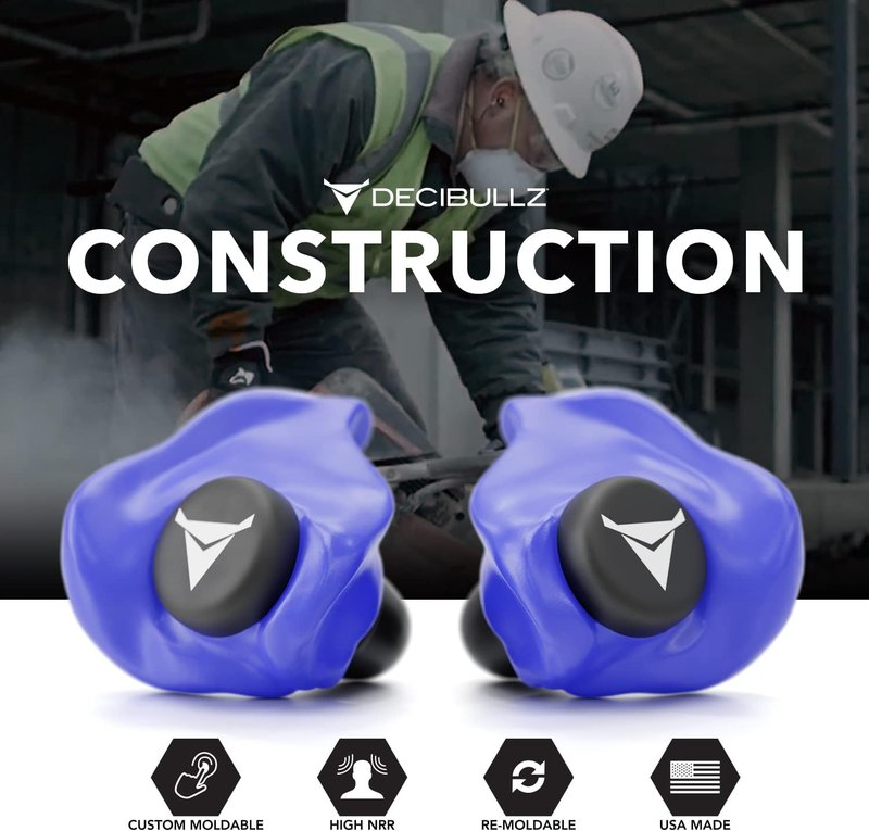 Decibullz Moldable Earplugs for Hunting & Shooting - Custom Fit, 31dB NRR, Comfortable Hearing Protection