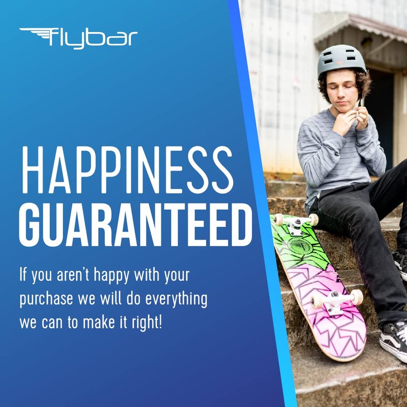 Flybar Bike Helmet- Multi Sport Dual Certified Adjustable Dial, Skateboard Helmet, Roller Skating, Pogo, Electric Scooter, Snowboard, Boys and Girls Kids- Adults Helmets (Blue,S-M)