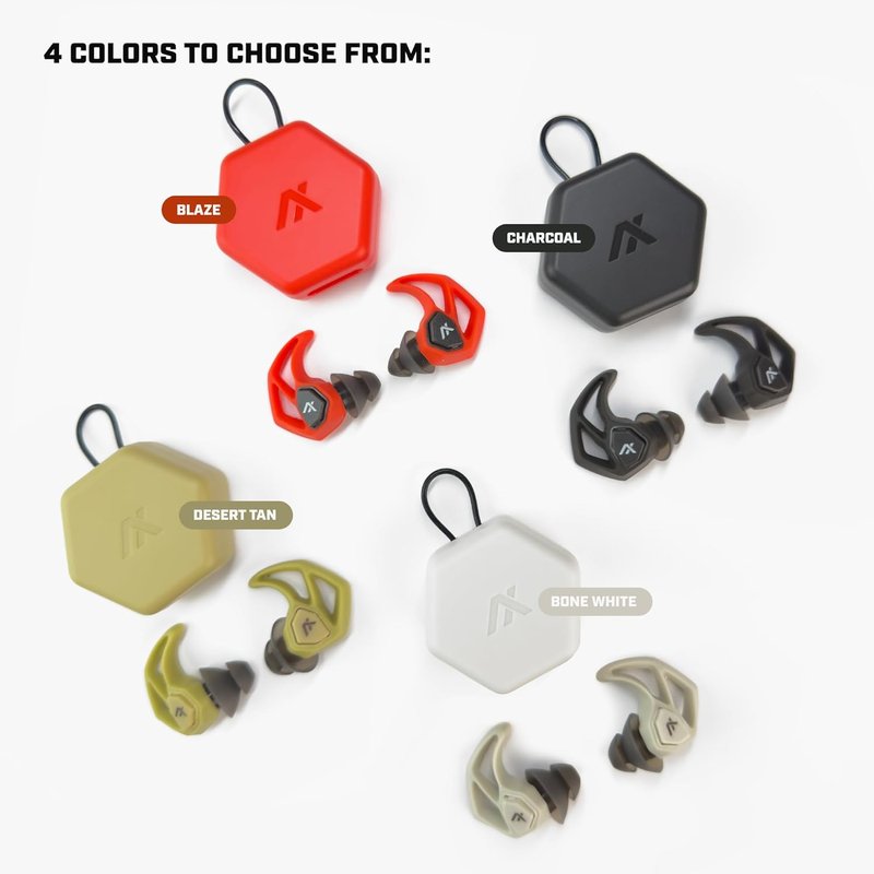 AXIL X30i Noise Reduction Ear Plugs - Hear-Through Mode Hearing Protection for Concerts & Sports - 25dB Reusable Foam & Silicone Eartips | Black