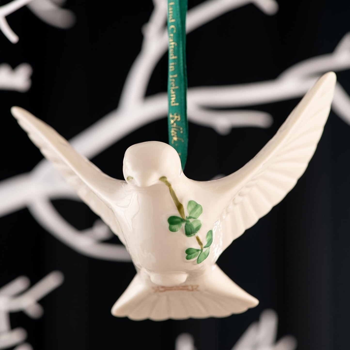 Belleek Classic Dove Ornament | Fine Parian China | Made in Ireland