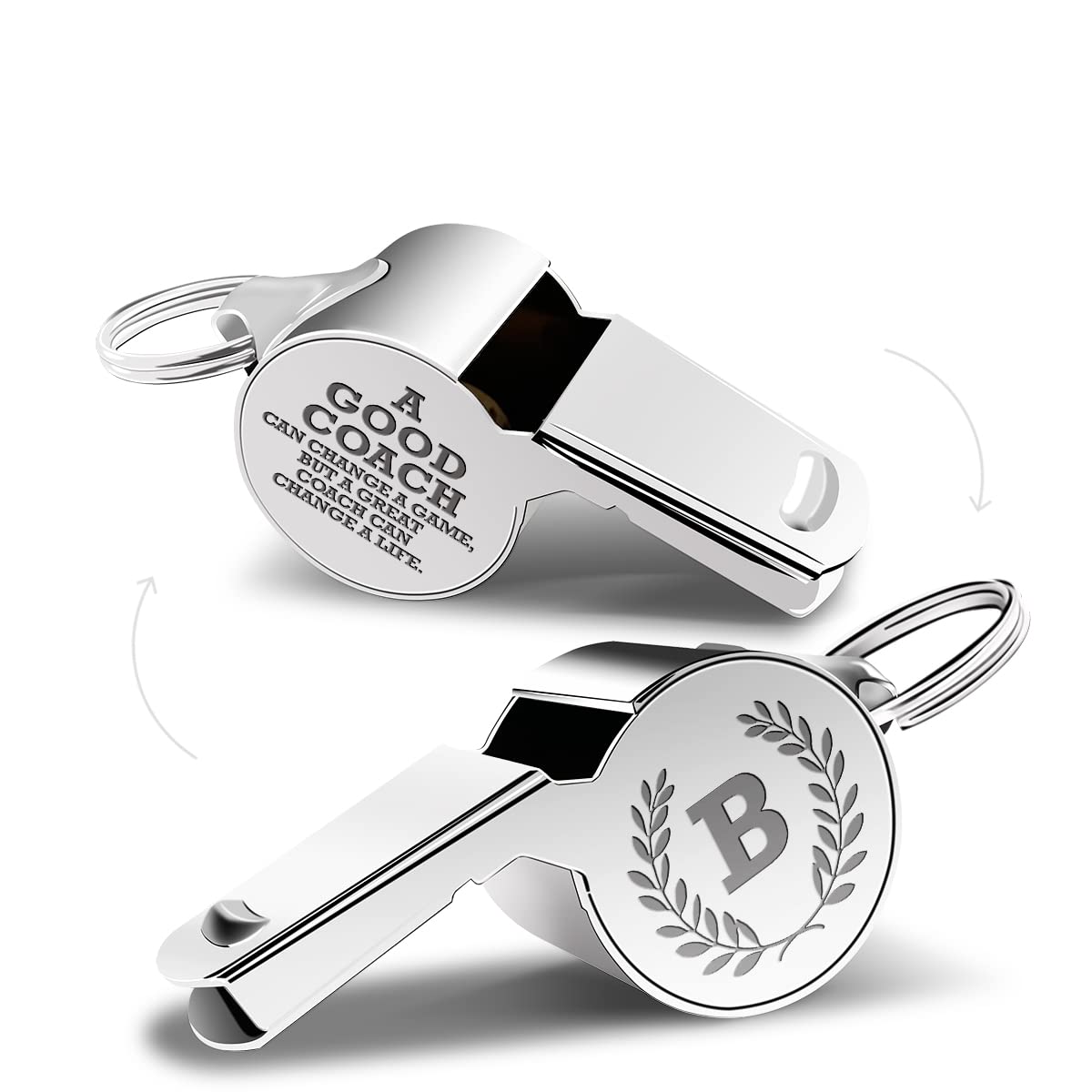 Letters Coach Gifts, Whistle for Coaches, Whistle Emergency, Thank You Coach Gifts, Coaches Whistle with Lanyard Cheer Coach Gift for Men Women Teachers Referees School Sports Coach Outdoor, Letter B