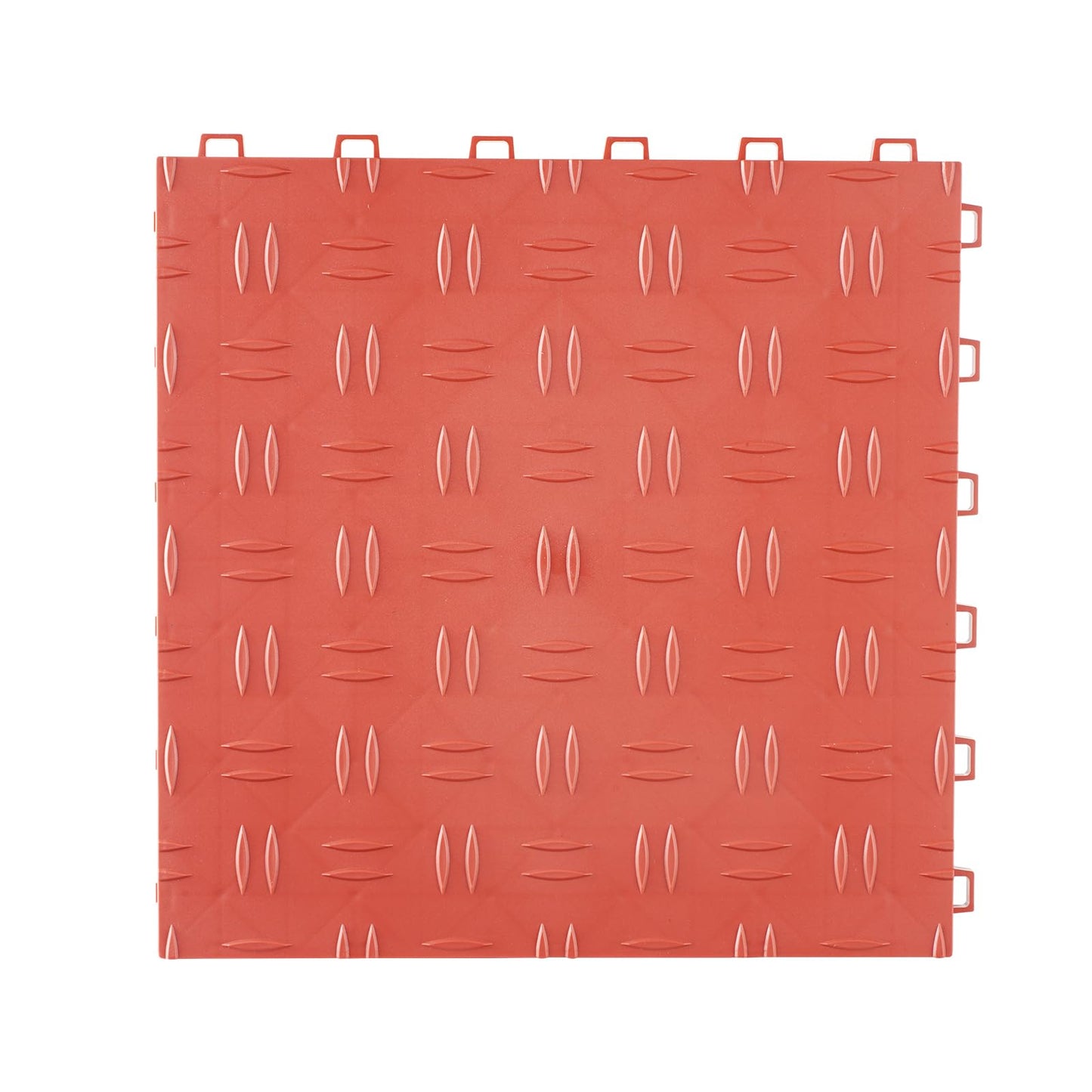 VEVOR Garage Floor Tiles 12 x 12 x 0.53 inch, Interlocking Design Ease of Installation Double-Sided Texture Non-Slip Sturdiness, for Garages, Basements, Repair Shops, Red, 25 Pack