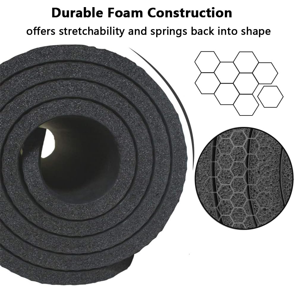 LFS Yoga Mat 72.8" x 31.5" x 2/5 inch Thick With Strap and Bag, Extra Wide Workout Mat for Women and Men, Non Slip Exercise Mat for Home Outdoor Yoga, Pilates, Stretching, Floor & Fitness Workouts