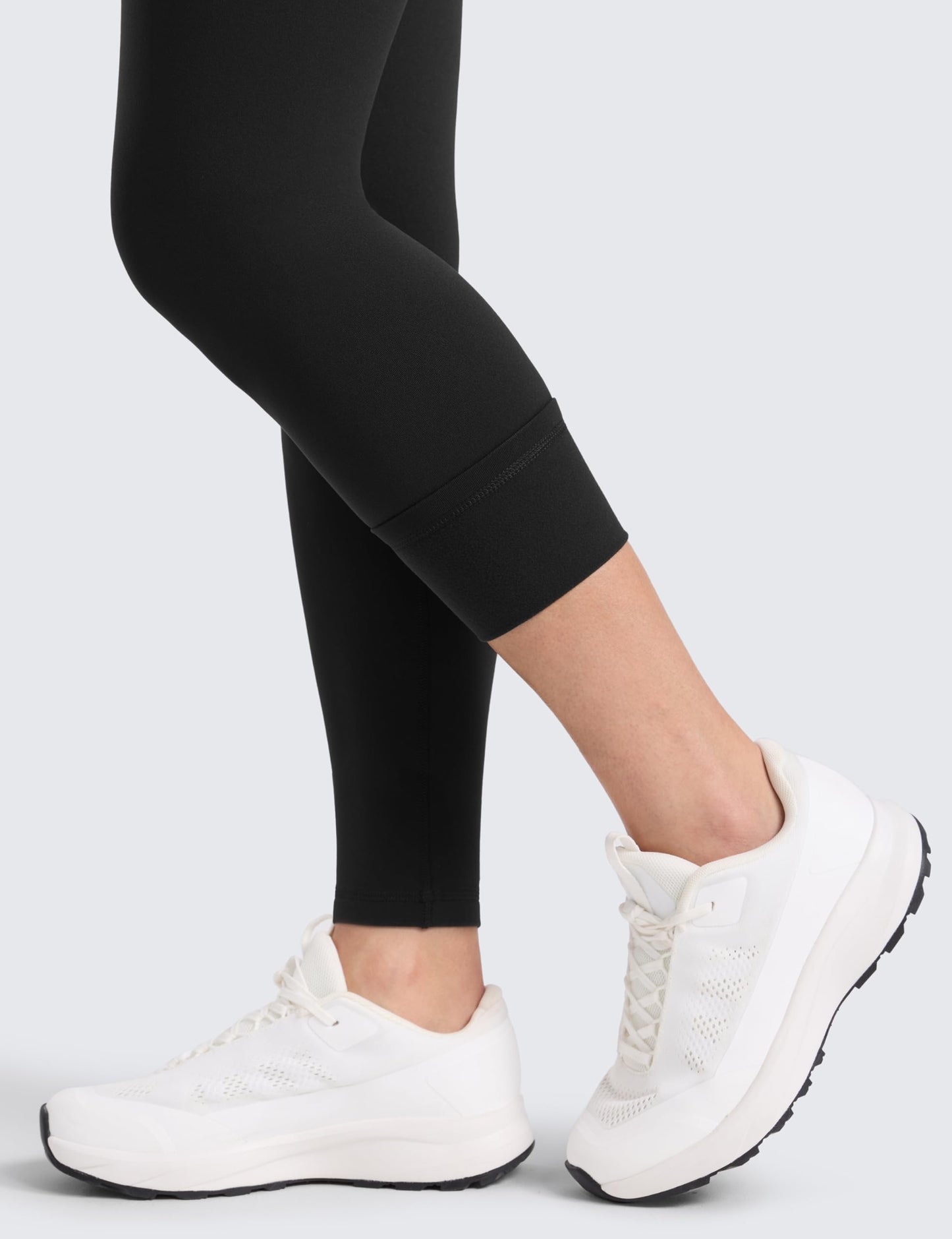 CRZ YOGA Matte Fleece Lined Leggings 28'' Black Medium