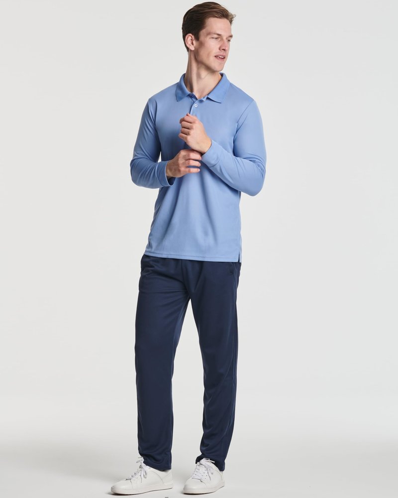 Real Essentials 3 Pack Men's Dry Fit Long-Sleeve Active Polo Shirt Casual Performance Golf Set 5, M