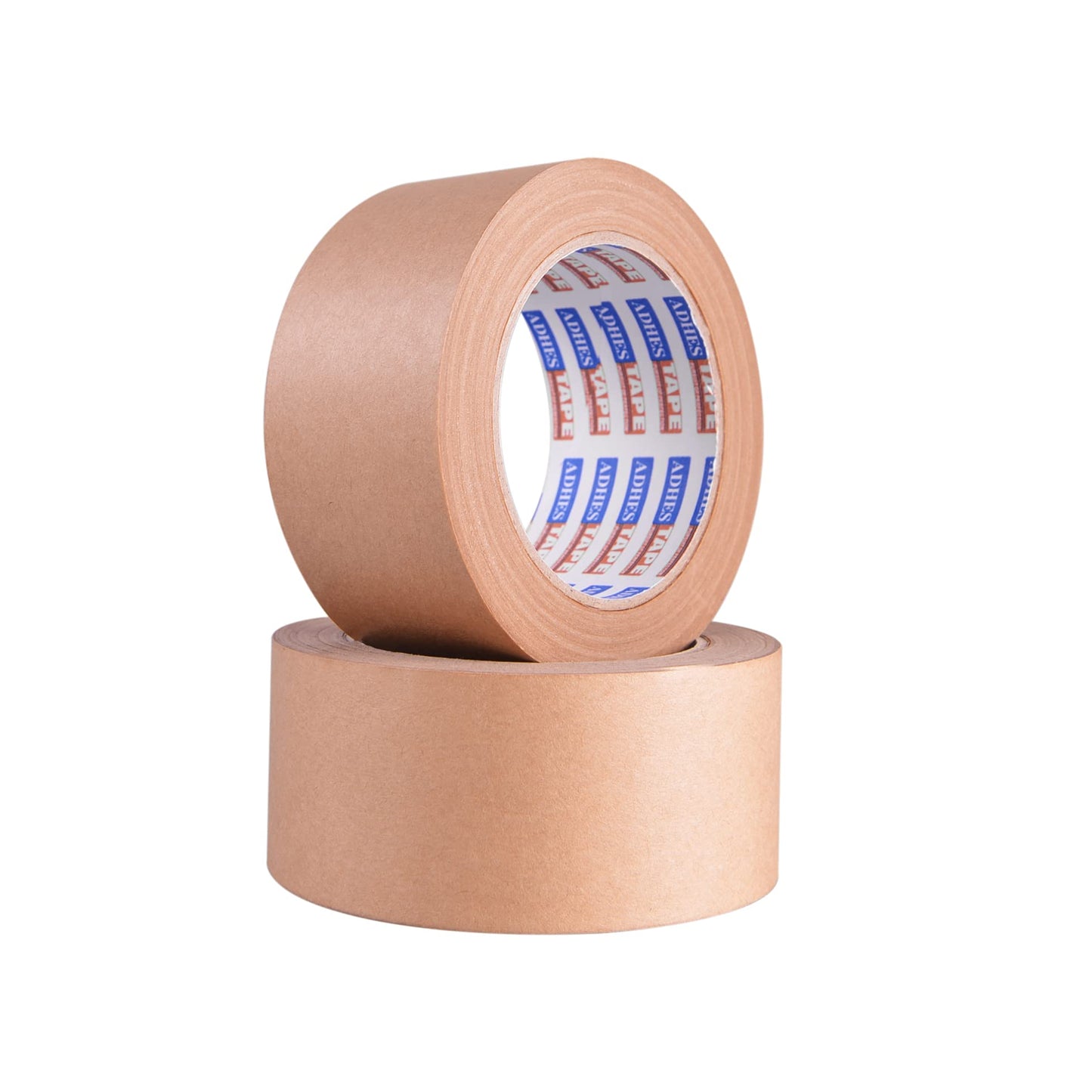 ADHES Heavy Duty Kraft Paper Tape, 2 Inch x 43 Yards, 6 Rolls Eco Friendly & Biodegradable, Writable & Uncoated Brown Packing Tape Paper Packing Tape for Masking, Sealing, and Packaging Use,