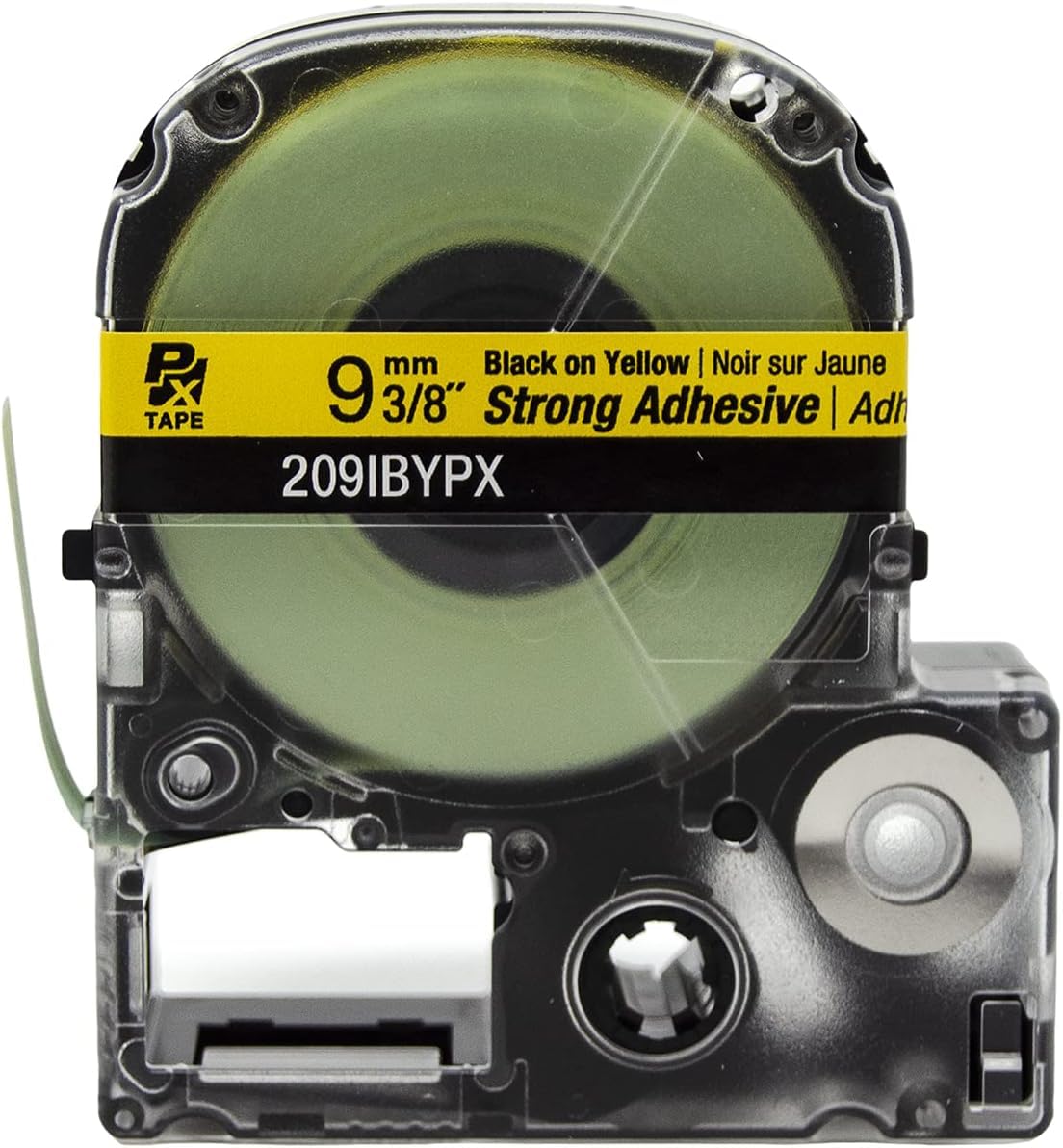 Epson LABELWORKS 209IBYPX-5PK Genuine PET (Polyester) Tape Cartridge - Black on Yellow Label Maker Tape, Strong Adhesive - 3/8" (9MM) Wide, 30' - 5 Pack