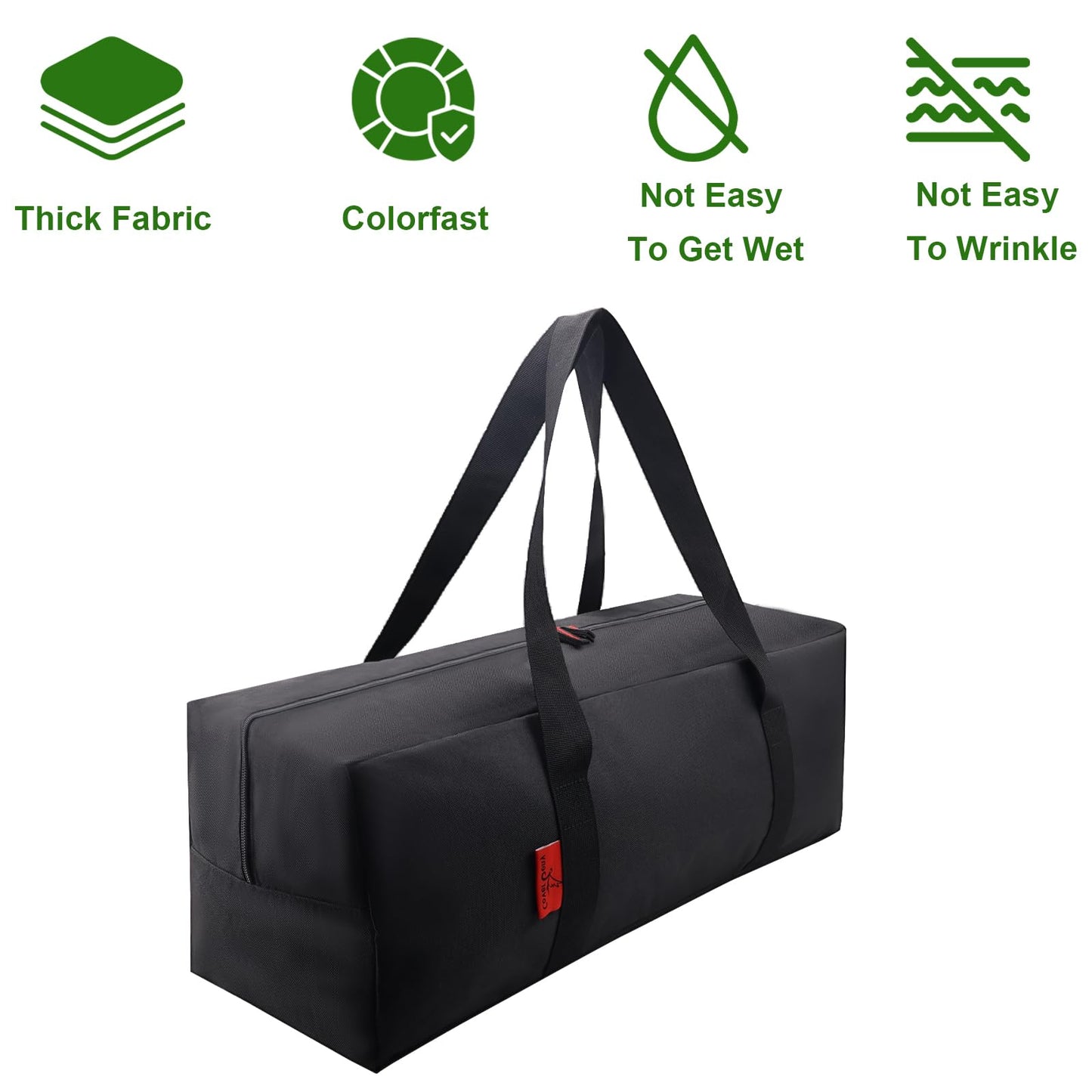 Cover Geny 24" Grill Tool Organizer, BBQ Tool Storage Bag - Heavy-Duty Storage Bag Waterproof 600D Oxford, Folding Design Gift for Camping, Tailgates, Outdoor BBQ Parties (24" Lx8 Wx8 H)