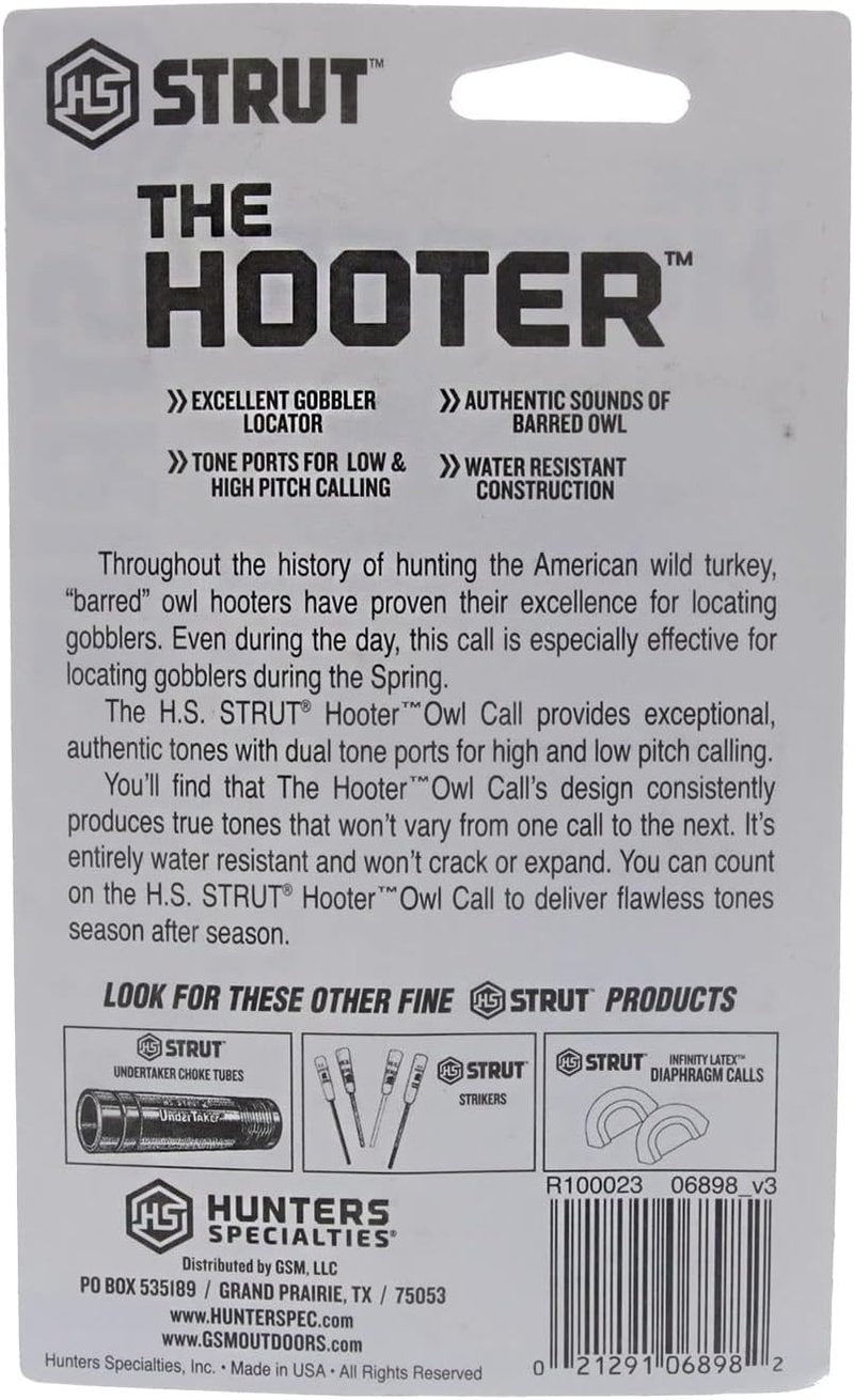 Realistic Hooter Owl Locator Call - Water-Resistant Design for Effective Hunting | Perfect for Outdoor Enthusiasts