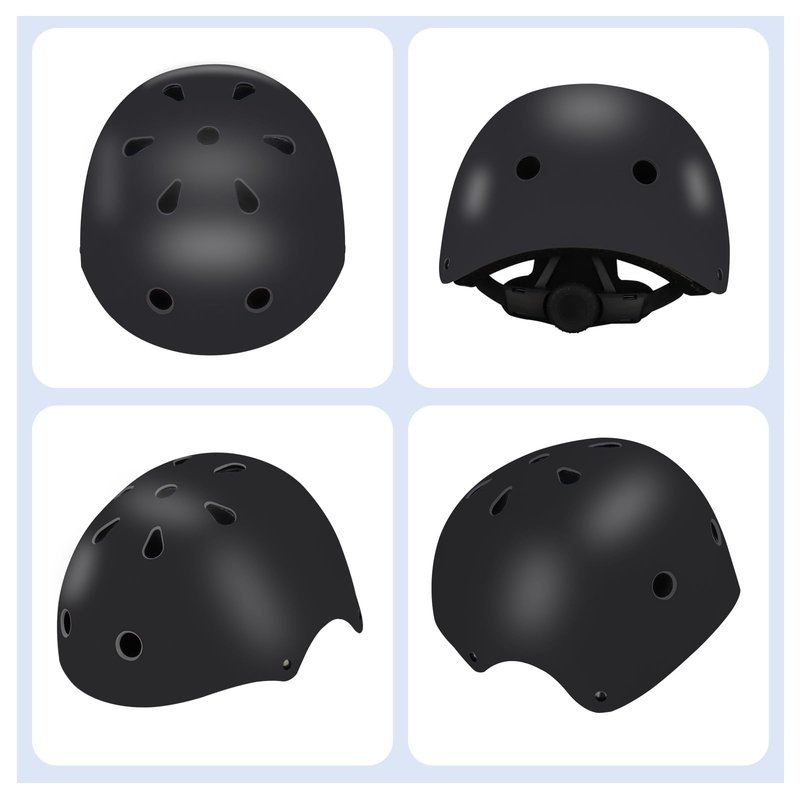 Color Gradient Adjustable Kids Bike Helmet with Knee & Elbow Pads Set | Multi-Sport Safety Gear for Boys & Girls Ages 5-14 | Skateboarding, Scooters, Roller & Inline Skating, Longboarding