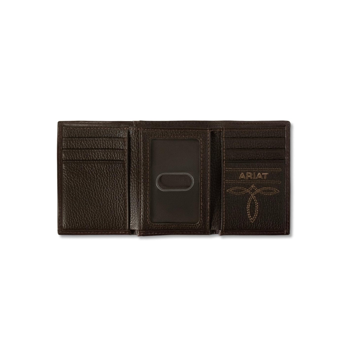 ARIAT Men's Brindled Calf Hair Leather Trifold Wallet