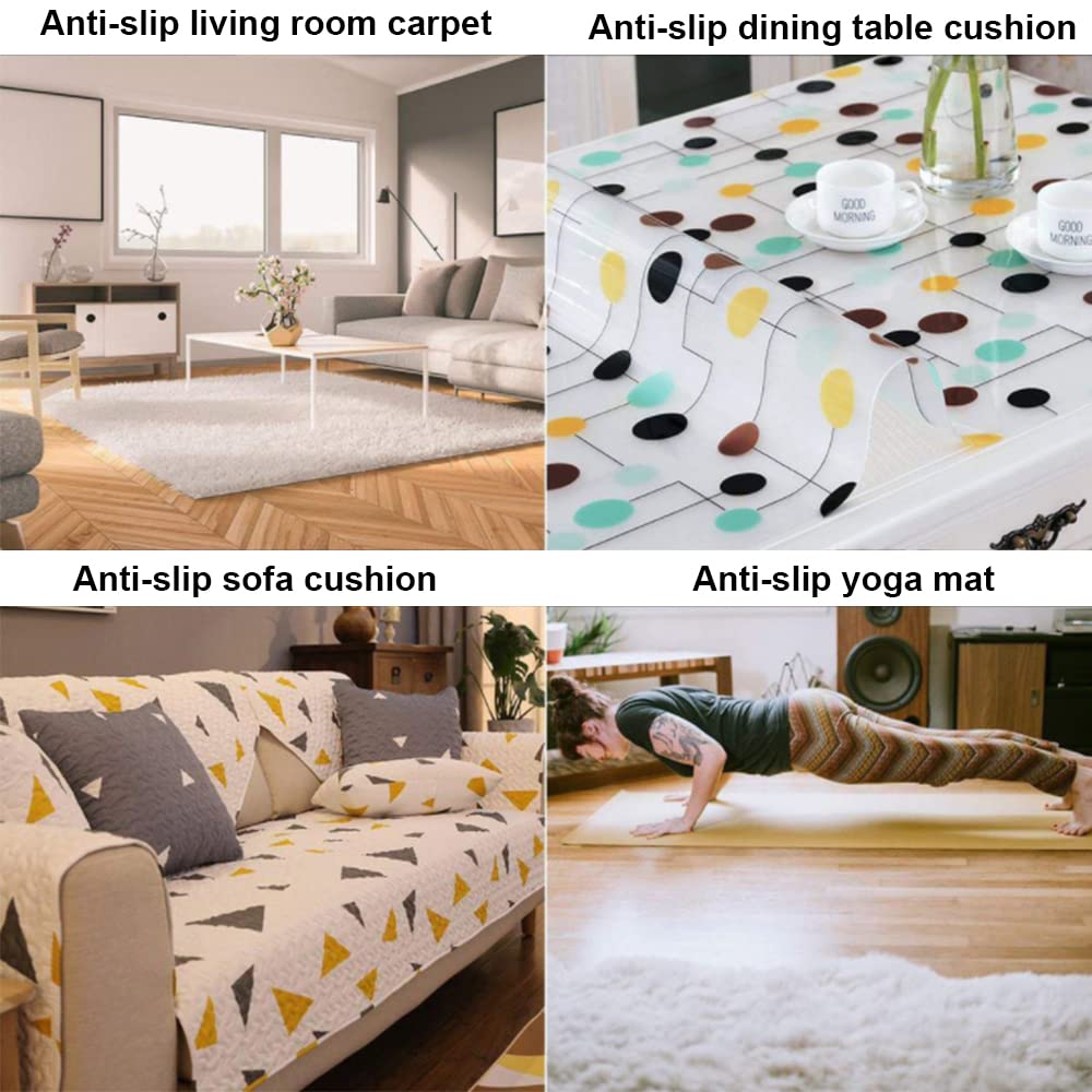 TopHomer Non Slip Area Rug Pad Gripper Slip-Stop Super Grip Cushioned Non-Slip Rug Pad for Beds, Sofas, Bay Windows, Carpets, Dining Tables(Black, 40cmx60cm)