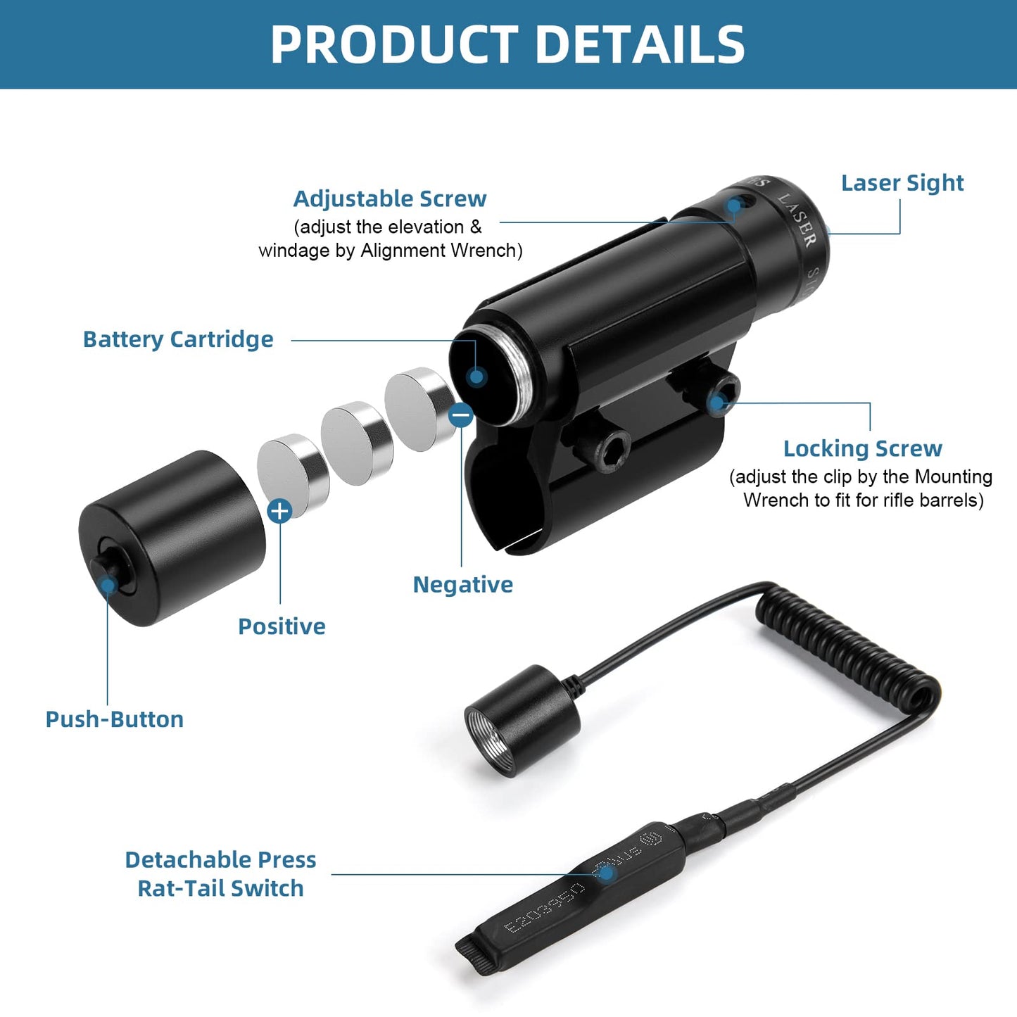 Ynleuxgs Red Laser Sight for SplatiBall SRB1200 and SRB400 with 2 Set of the Batteries,Splt Gun Laser Sight Compatible with Airsoft BB Pump