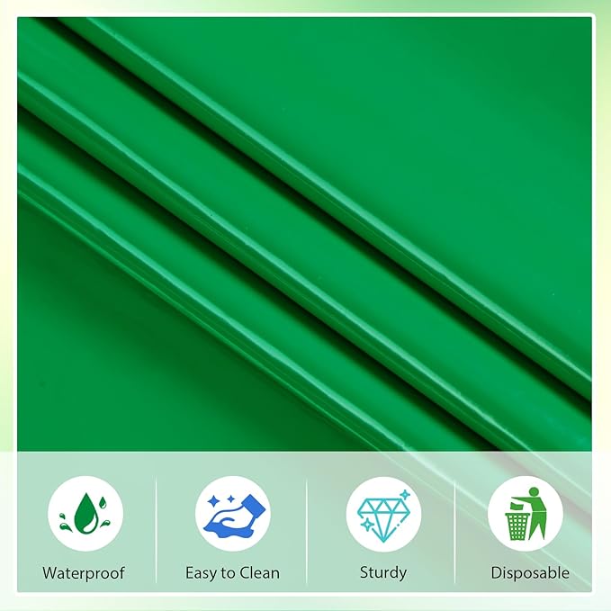 6 Packs Disposable Plastic Tablecloths 54 x 108 Inch Rectangle Waterproof Table Cloth Video Green Blue Purple Table Cover for Games Theme Parties Decorations Birthday