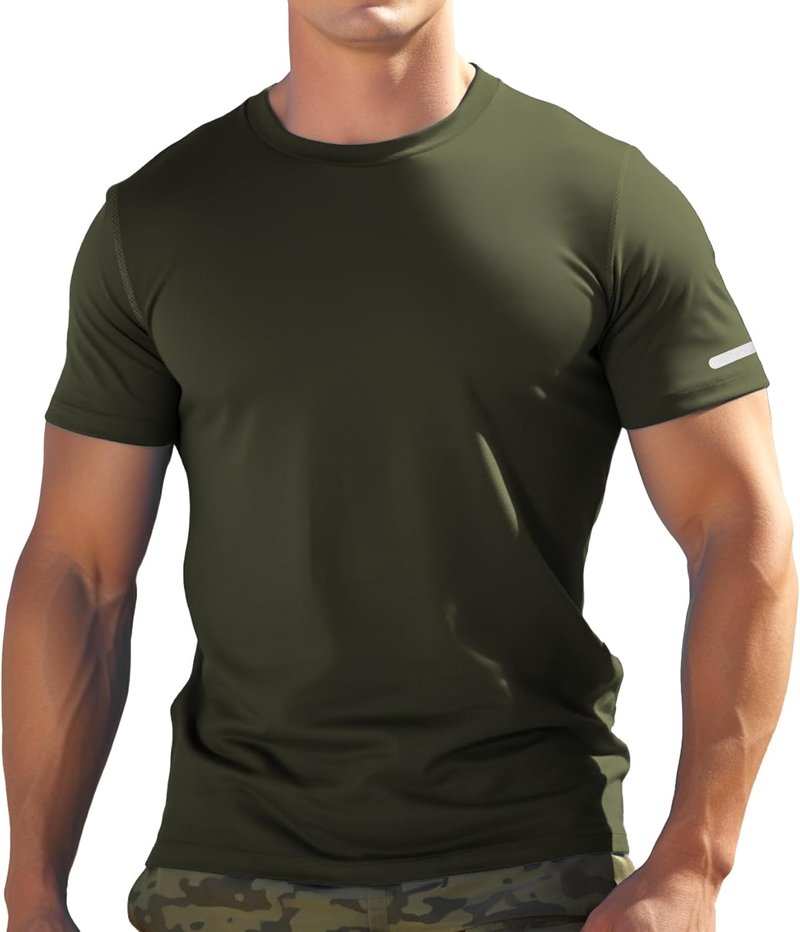Men's Fitted Workout Shirts - Quick Dry Athletic T-Shirts for Running | Moisture-Wicking Gym Tees